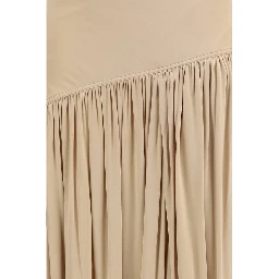 Beige Viscose Skirt