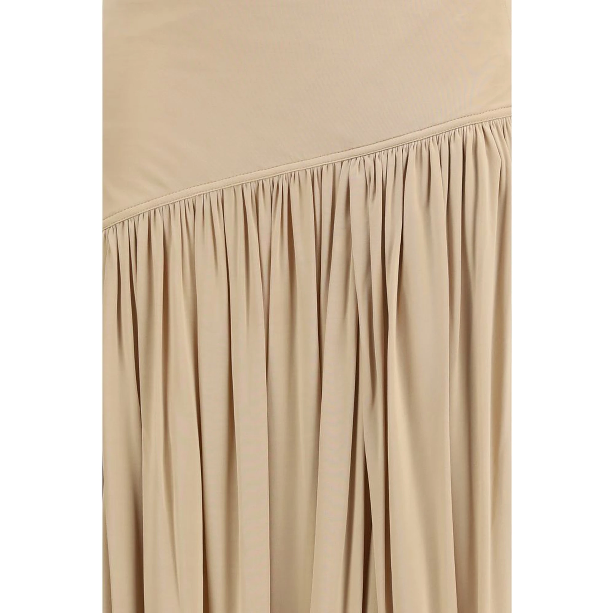 Beige Viscose Skirt