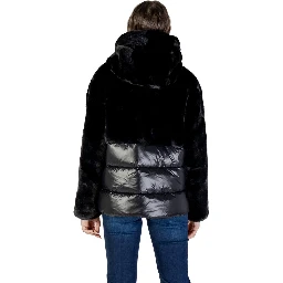 Black Polyester Coat