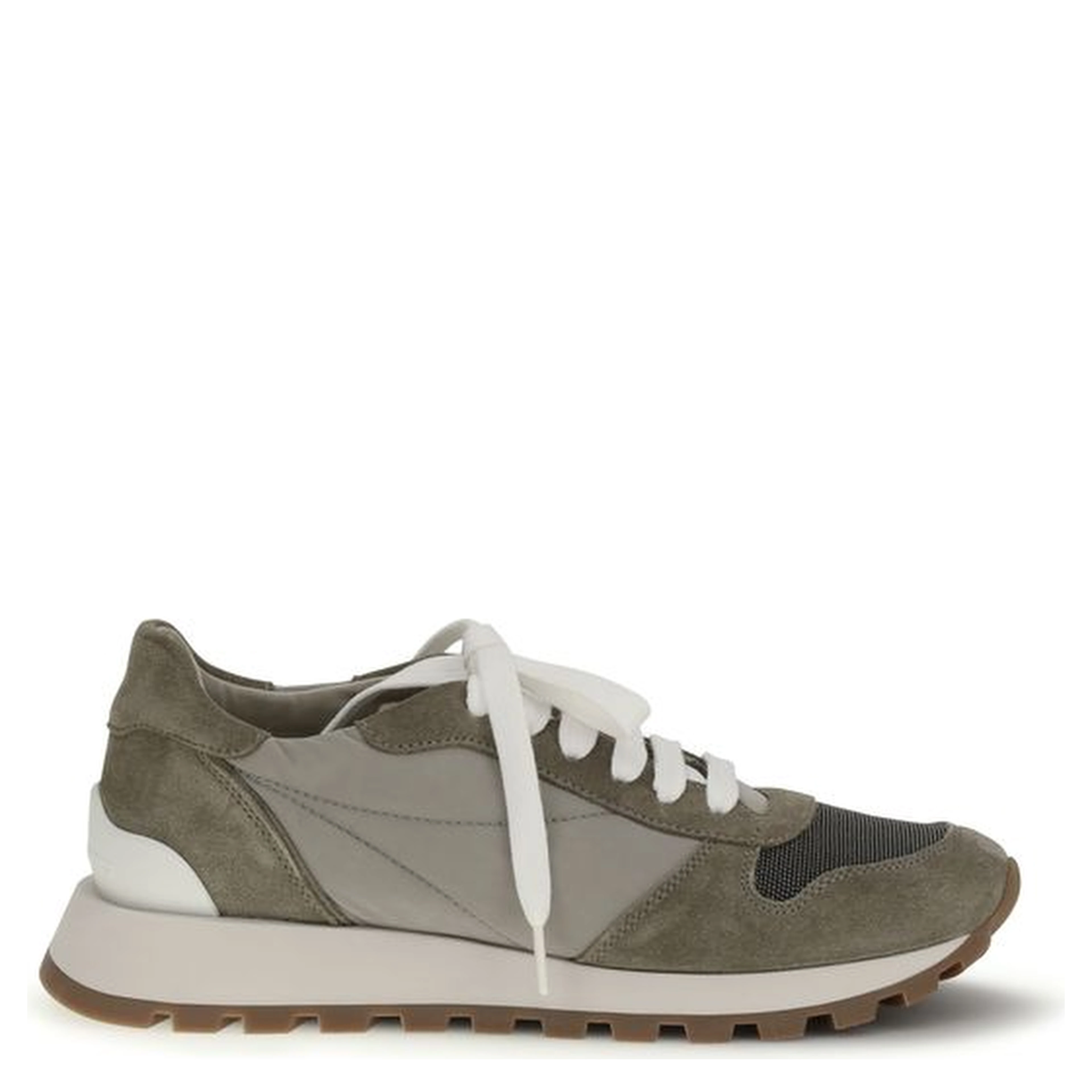 Bicolor Polyester Athletic Sneakers
