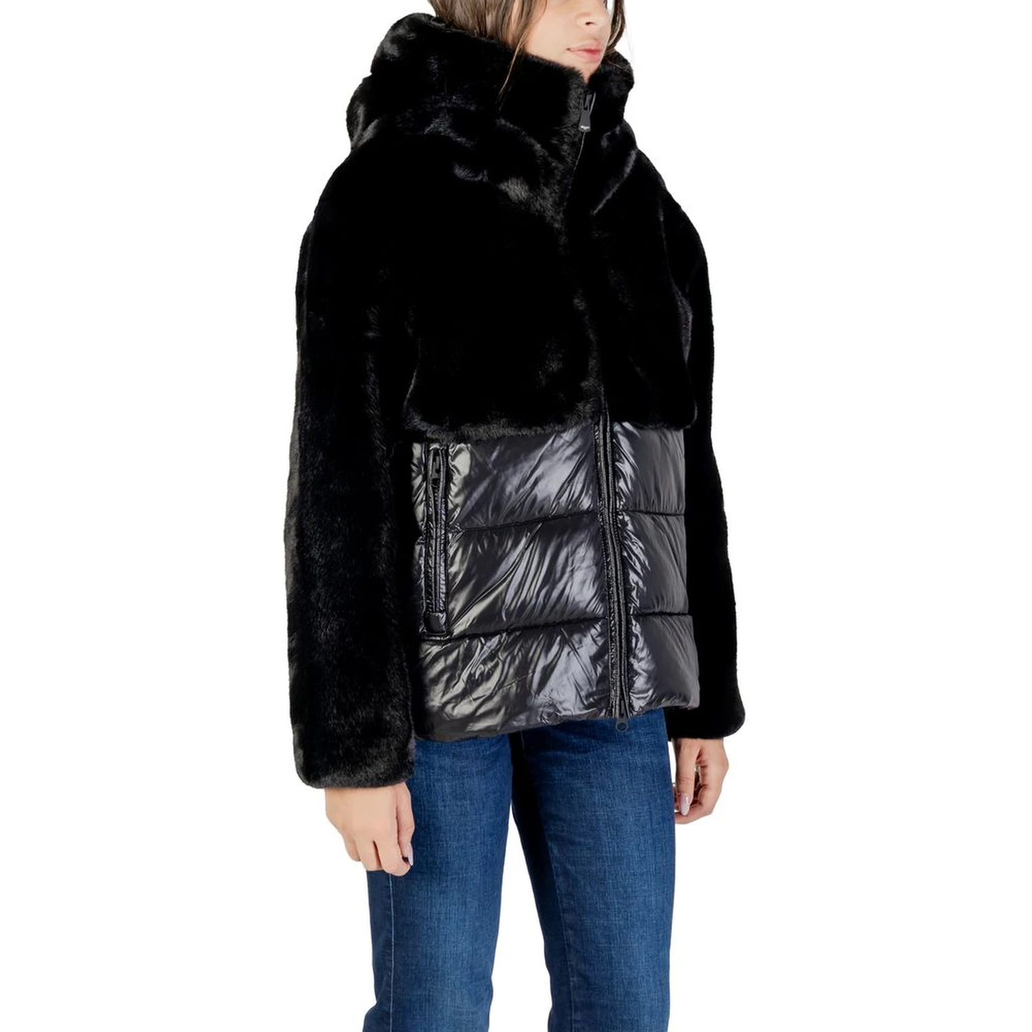 Black Polyester Coat