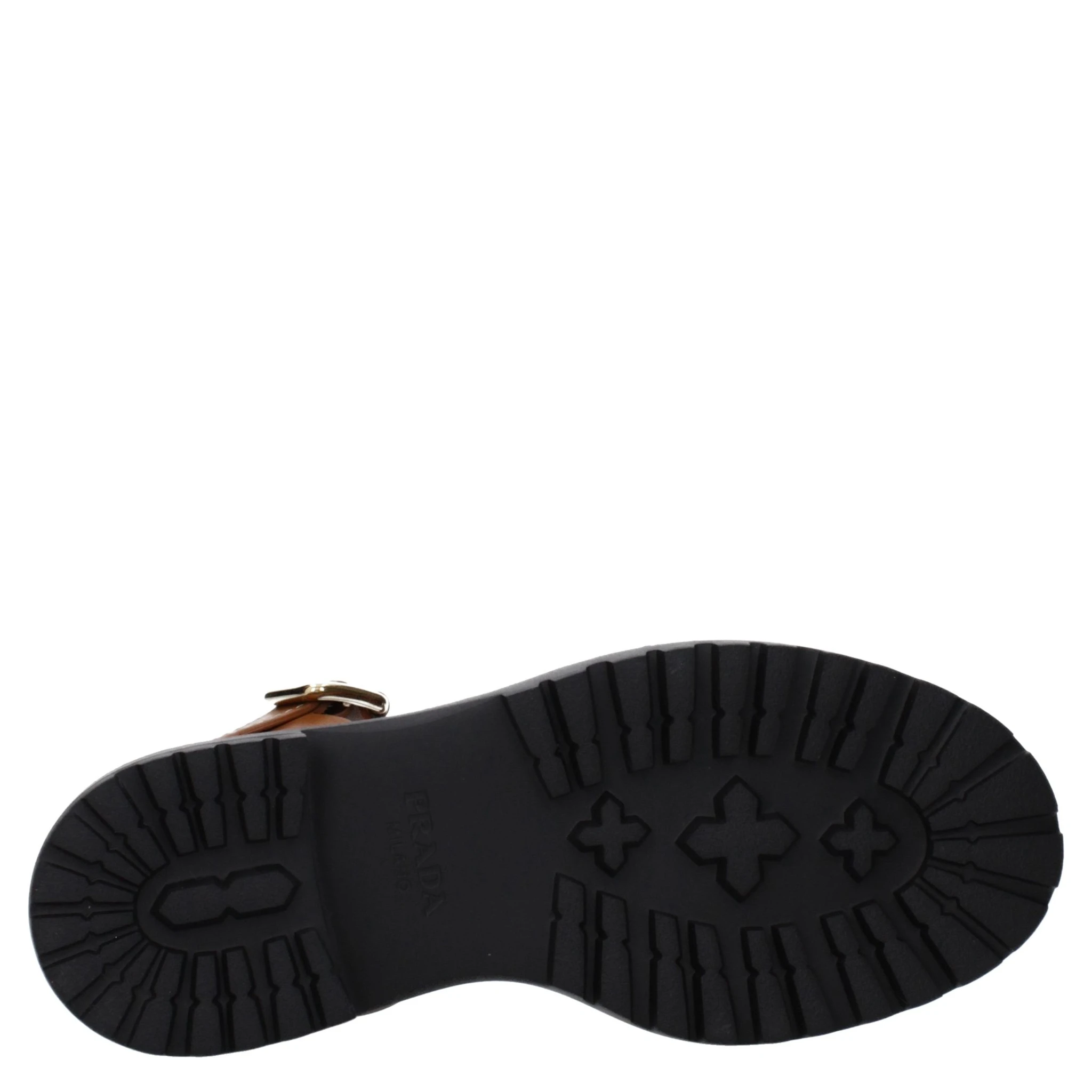 Brown Leather Platform Sandals