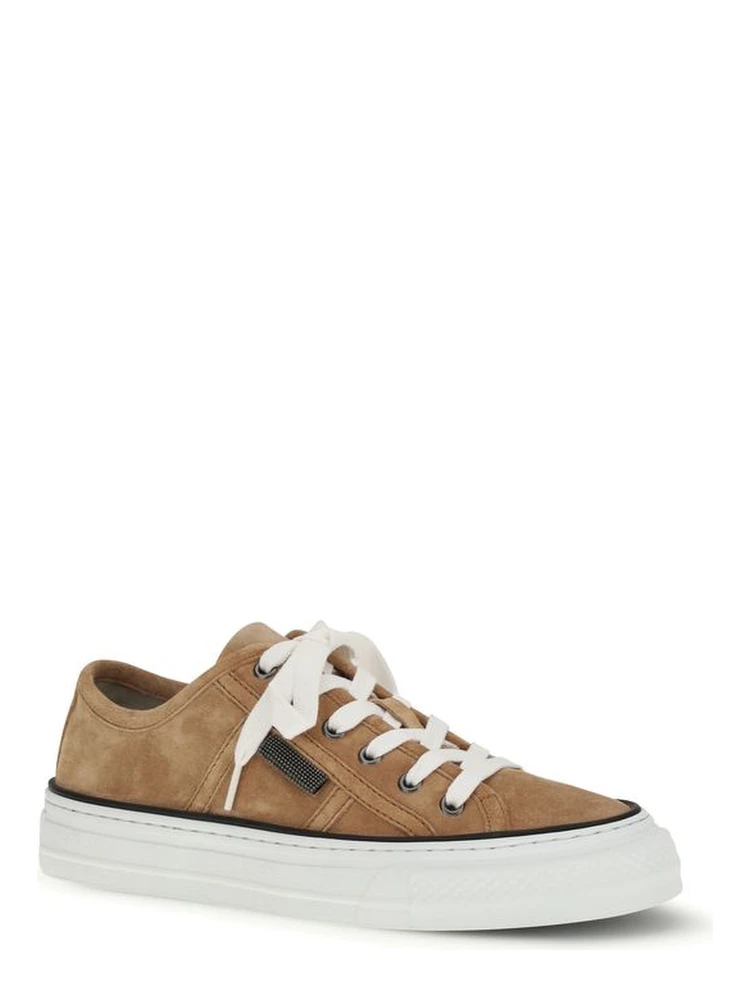 Beige Calf Leather Bos Taurus Low Top Sneakers alternative