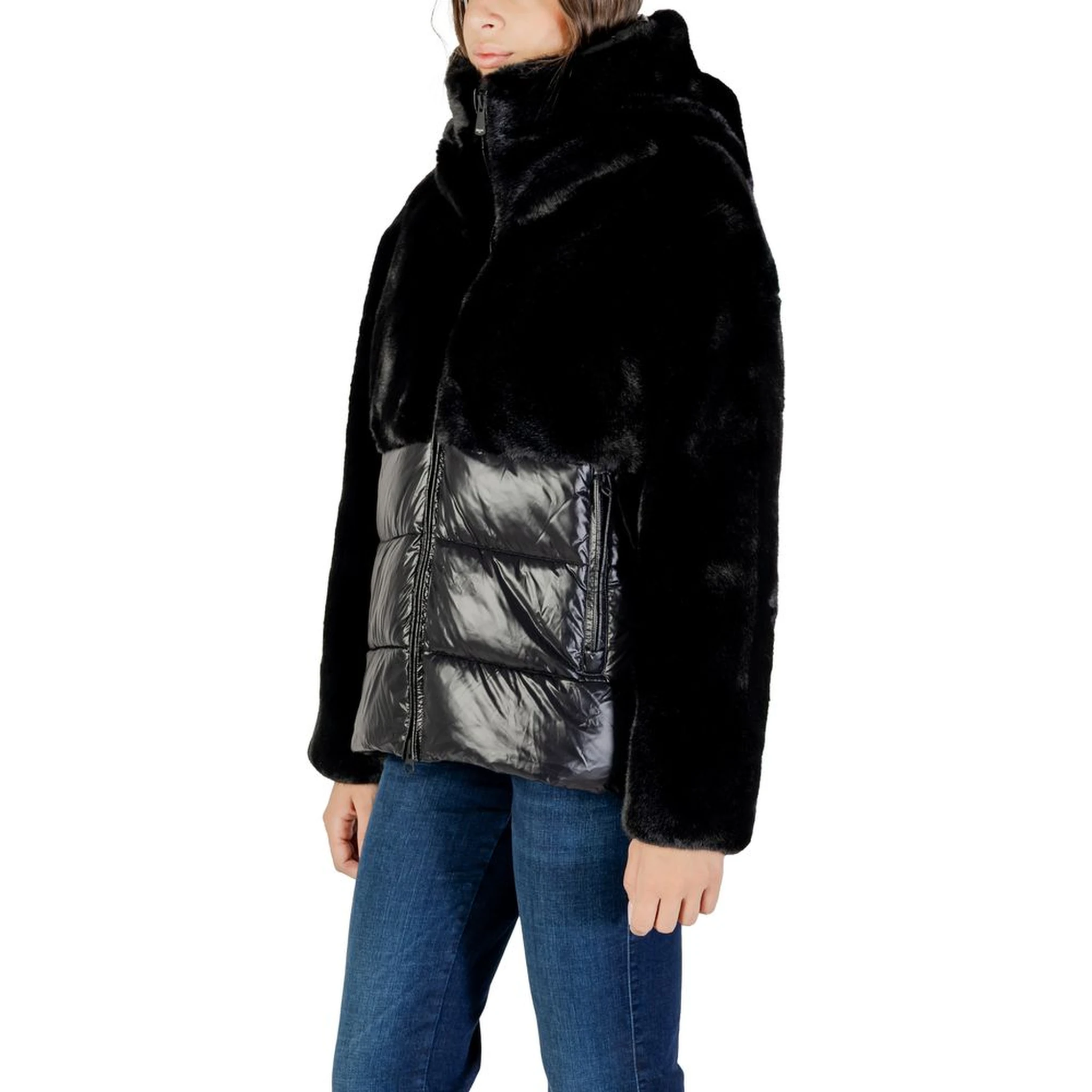 Black Polyester Coat