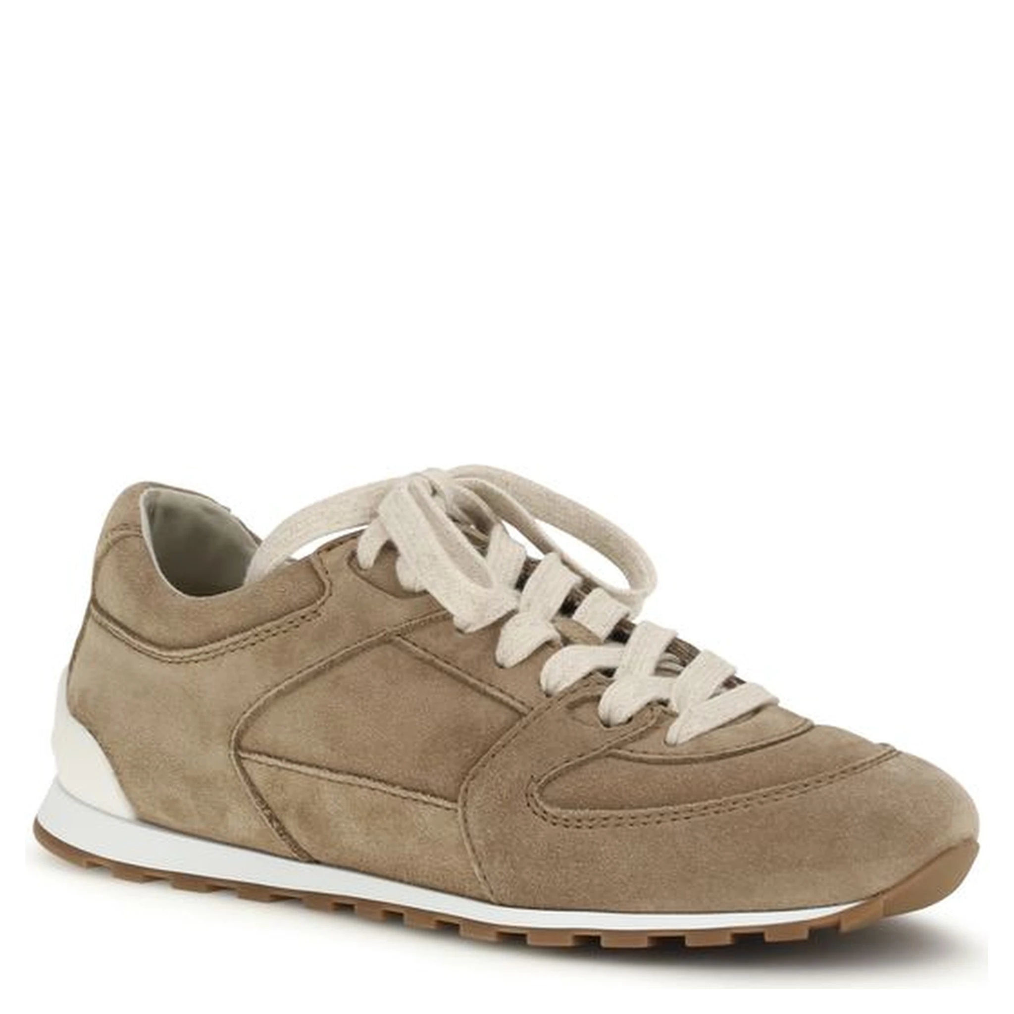 Beige Calf Leather Bos Taurus Low Top Sneakers