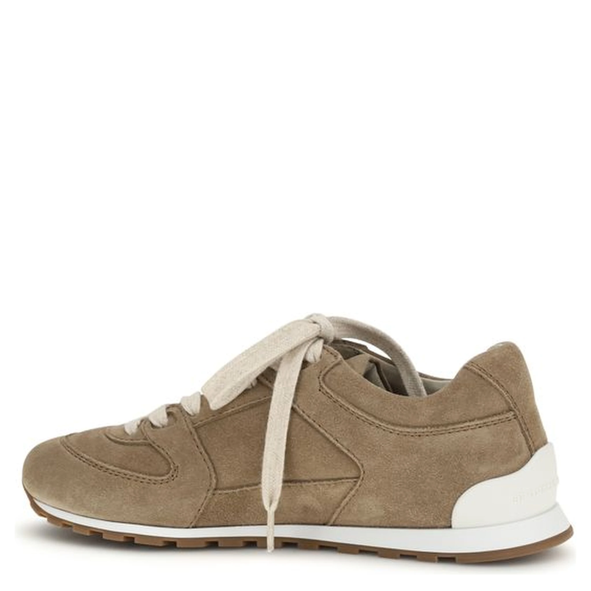 Beige Calf Leather Bos Taurus Low Top Sneakers