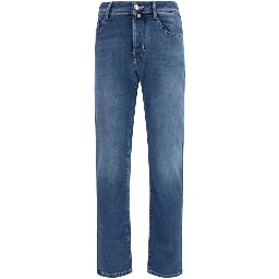 Blue Cotton Slim Fit Jeans