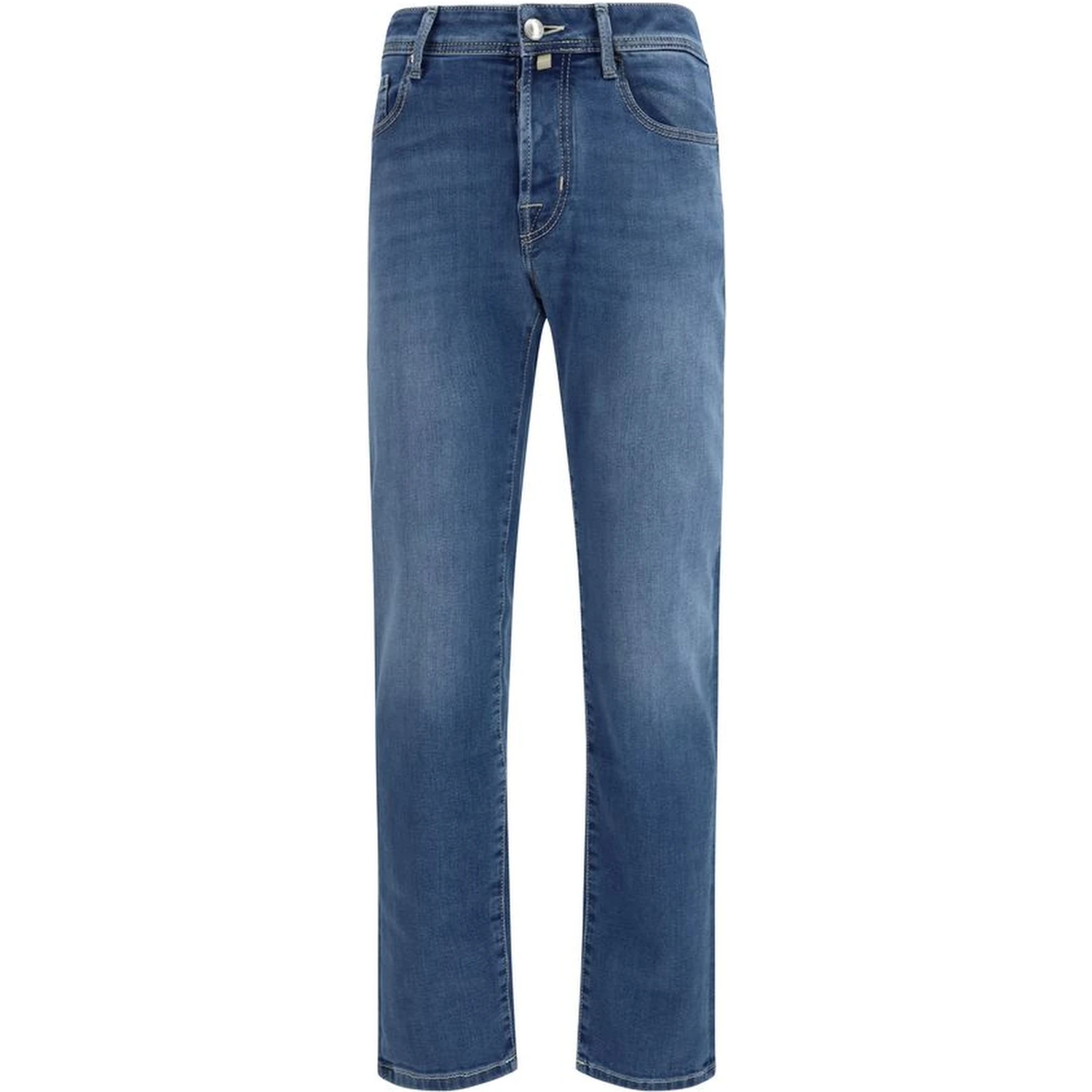 Blue Cotton Slim Fit Jeans