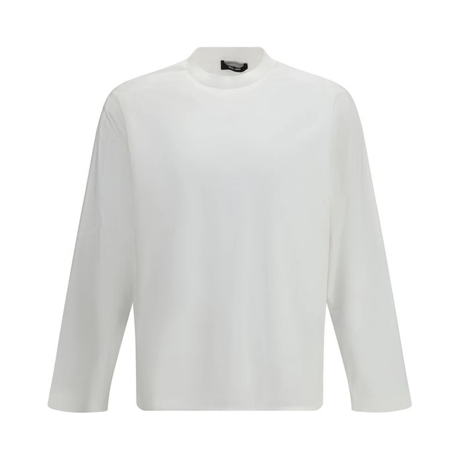 White Cotton Long Sleeve T-Shirt