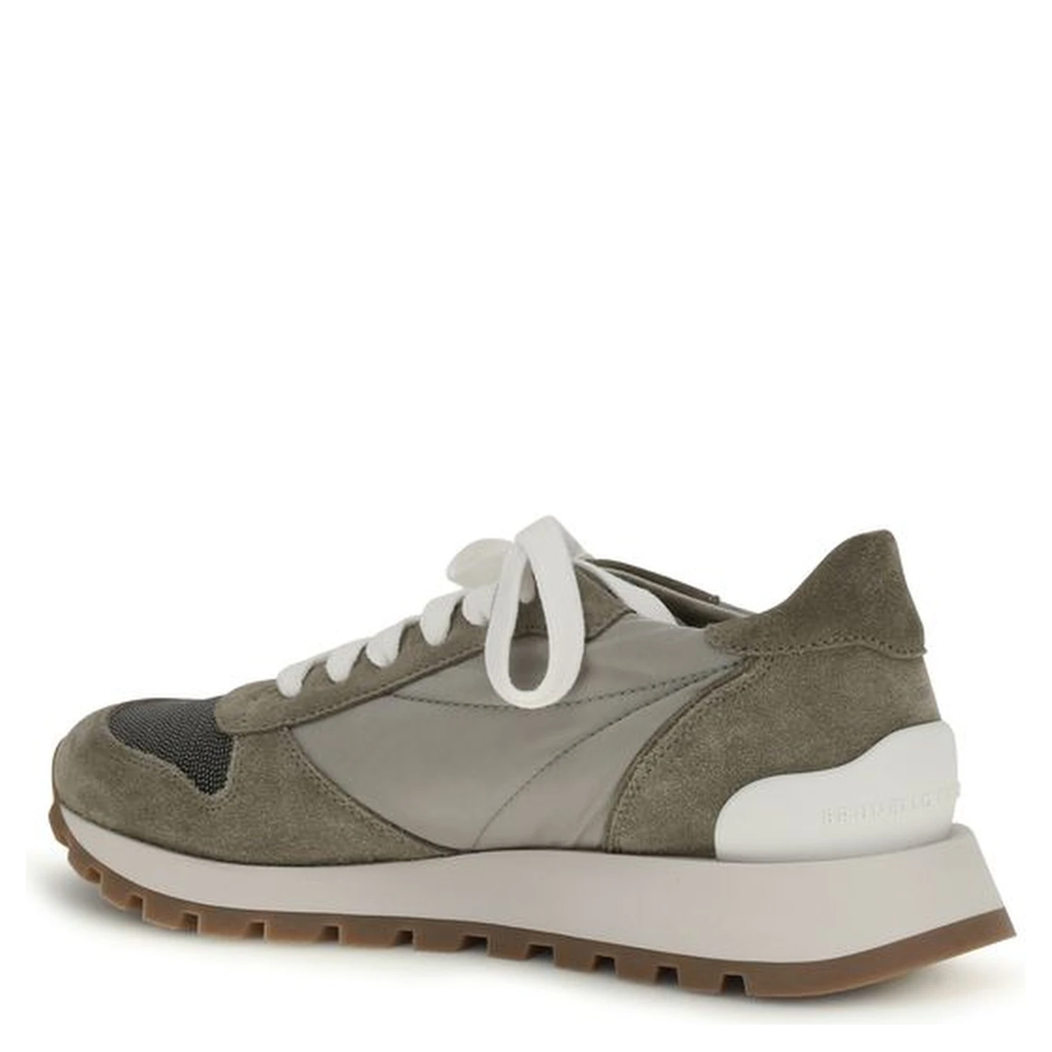 Bicolor Polyester Athletic Sneakers