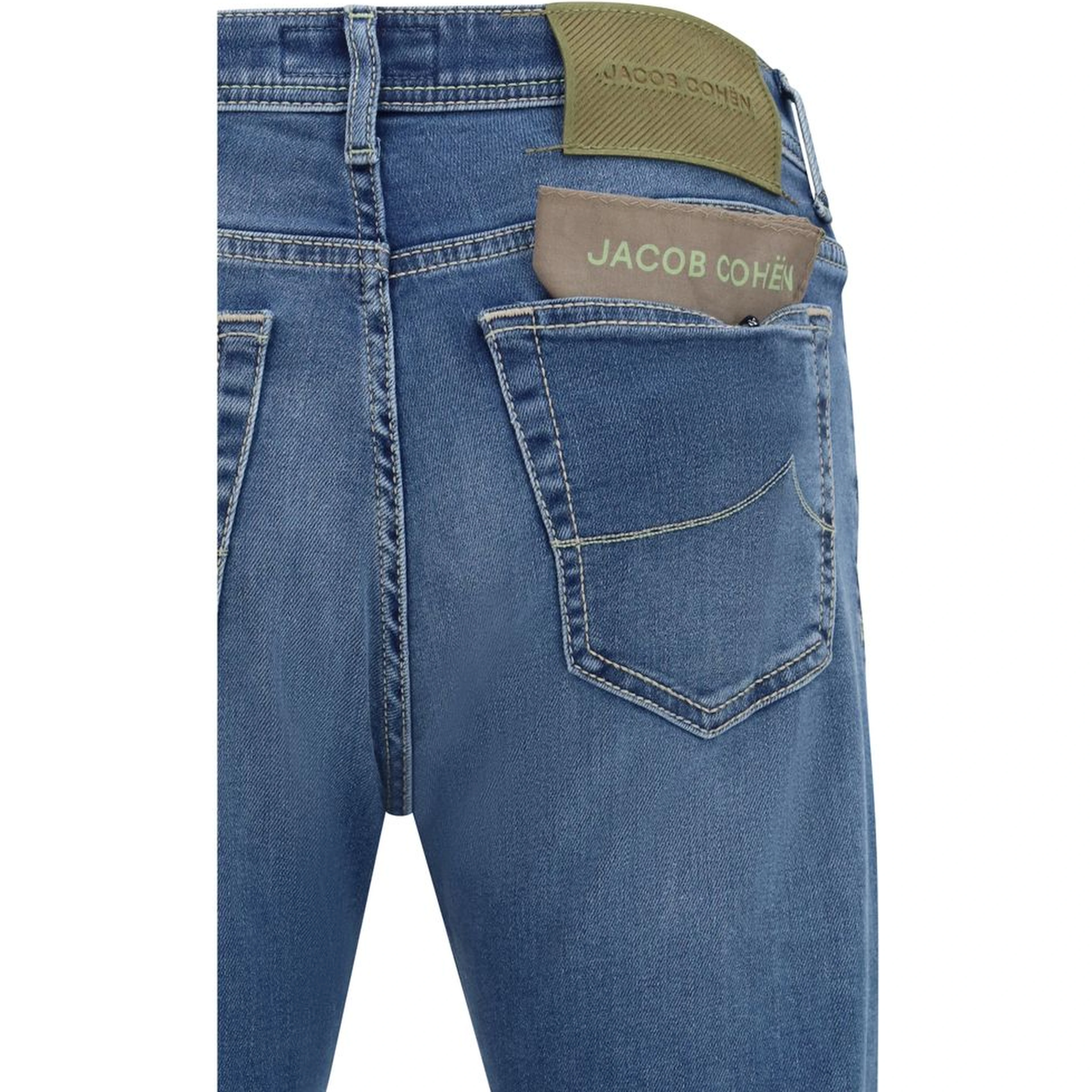 Blue Cotton Slim Fit Jeans