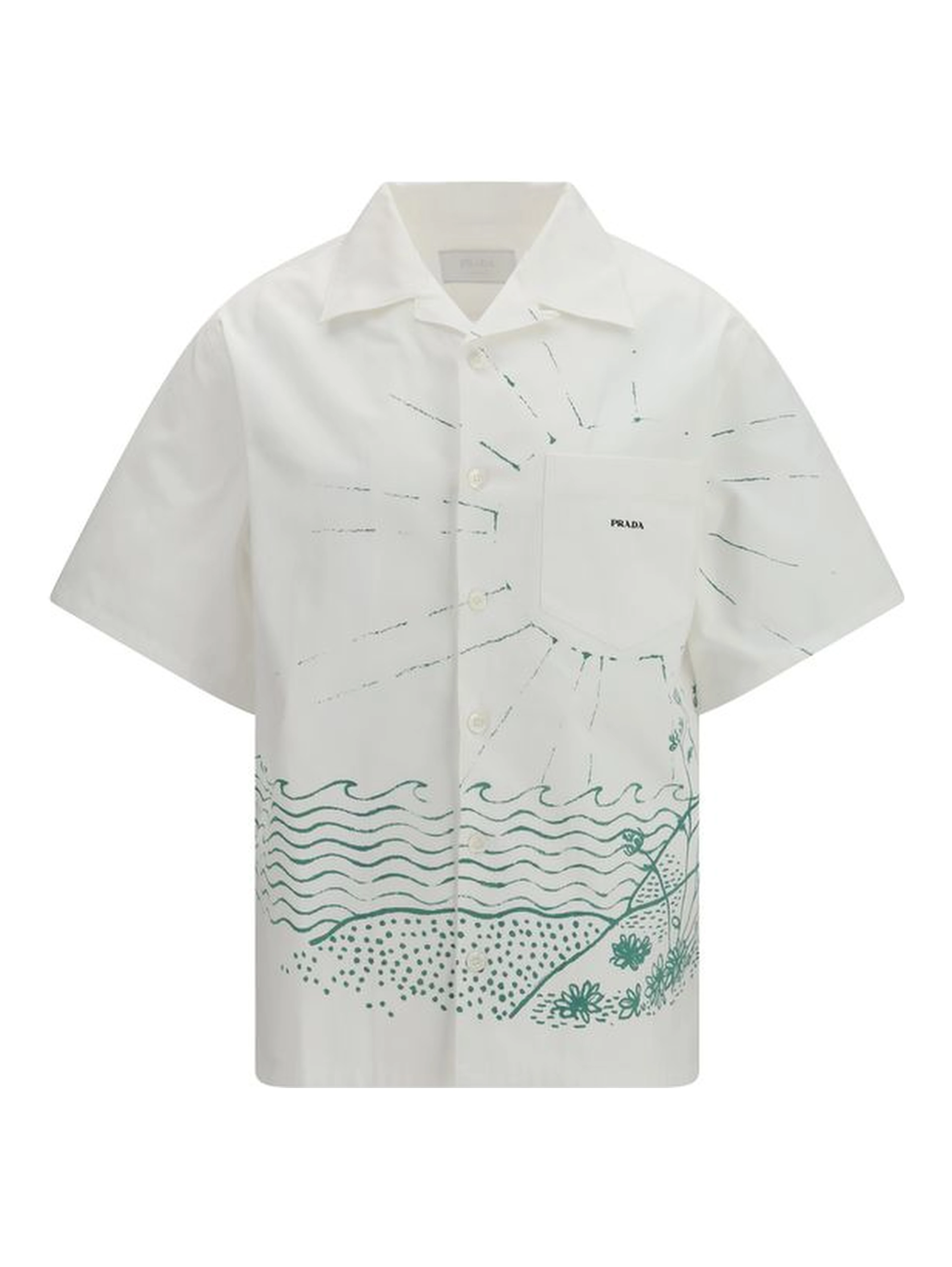 White Cotton Pattern Shirt