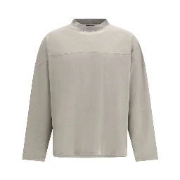 Gray Cotton Long Sleeve T-Shirt