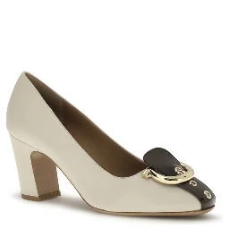 Beige Calf Leather Bos Taurus High Heel Pumps