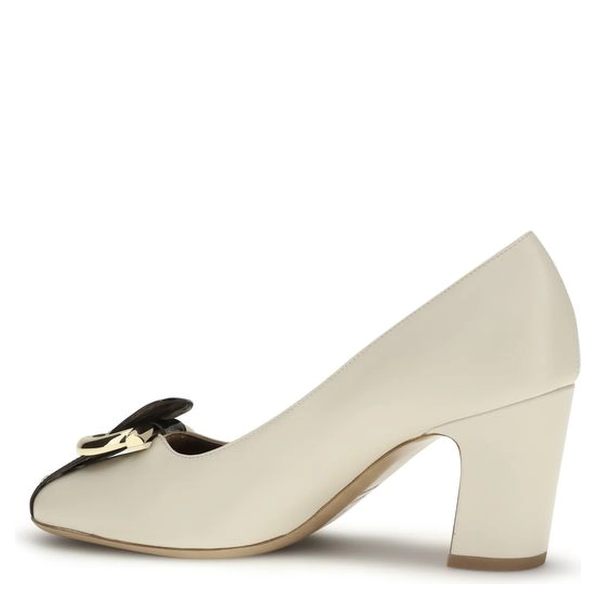 Beige Calf Leather Bos Taurus High Heel Pumps
