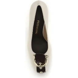 Beige Calf Leather Bos Taurus High Heel Pumps