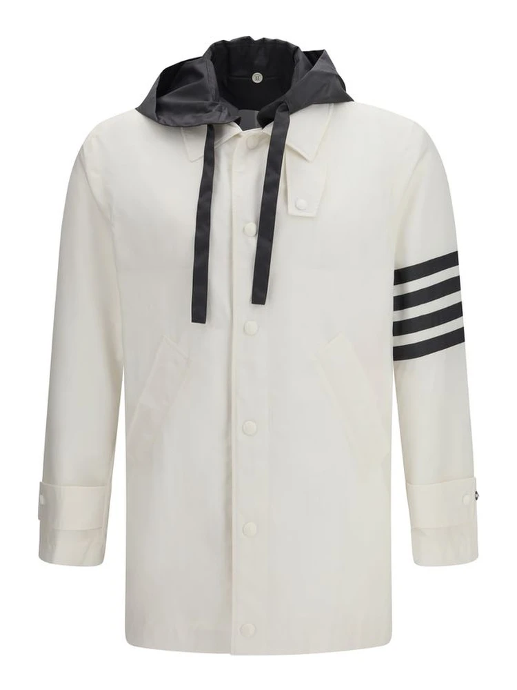 White Polyamide Sweatshirt