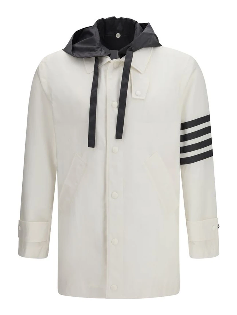 White Polyamide Sweatshirt