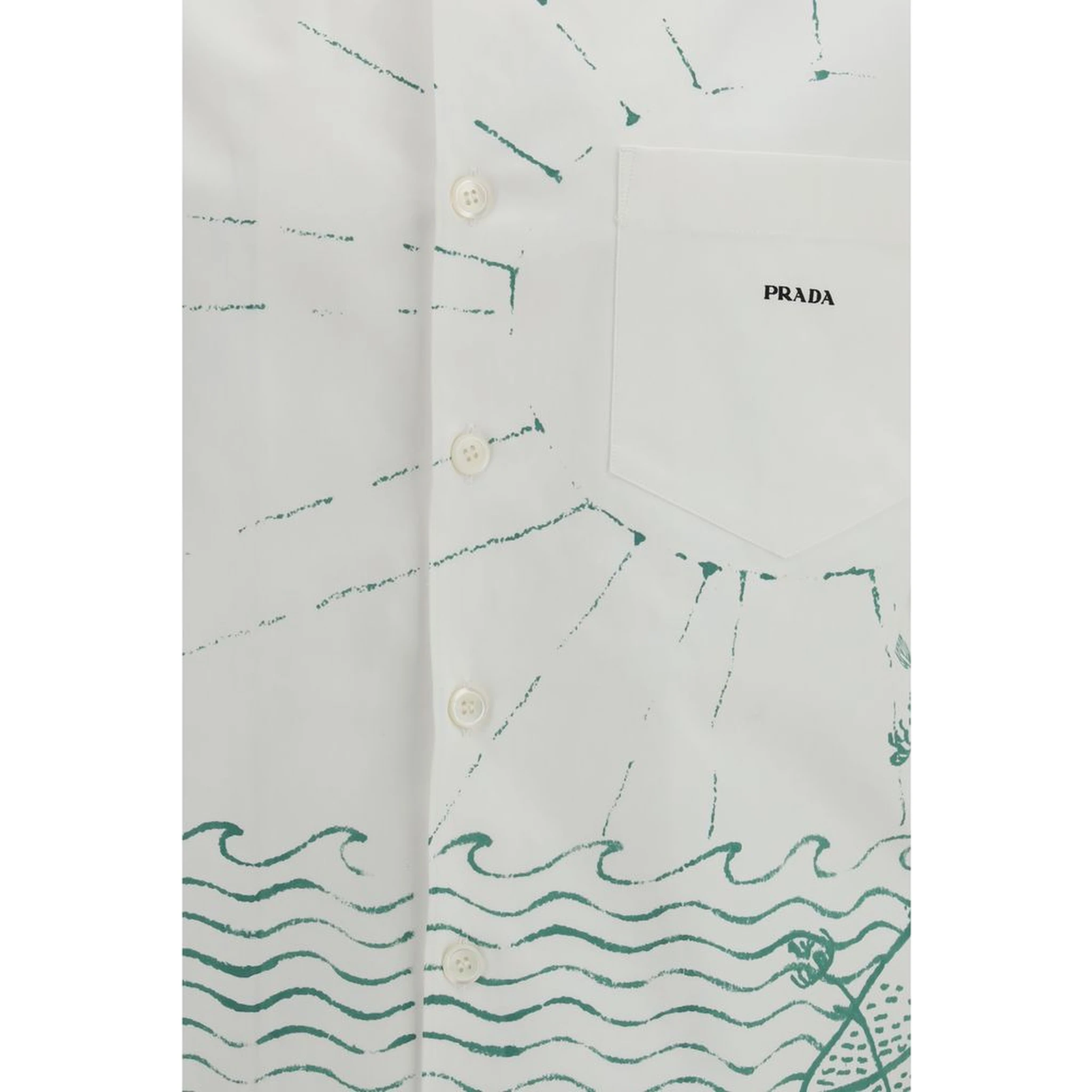White Cotton Pattern Shirt
