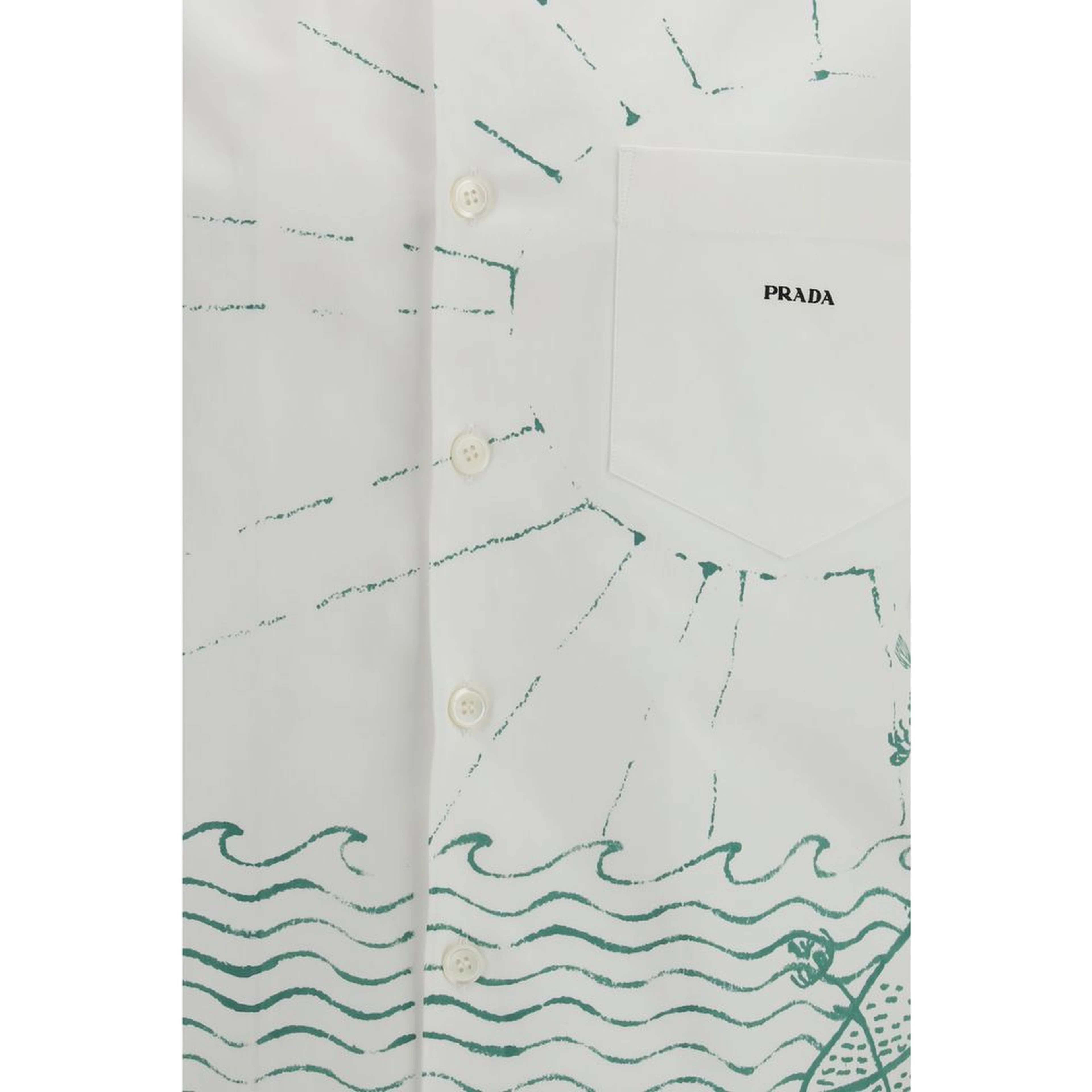 White Cotton Pattern Shirt