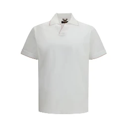 White Cotton Polo Shirt