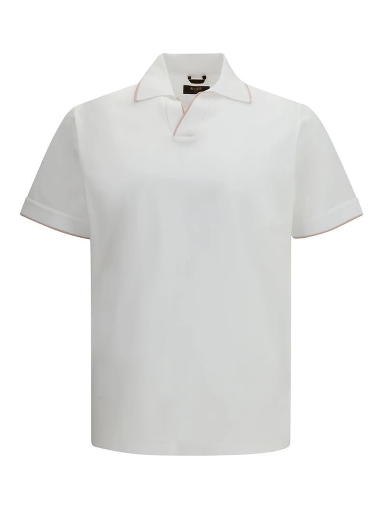 White Cotton Polo Shirt