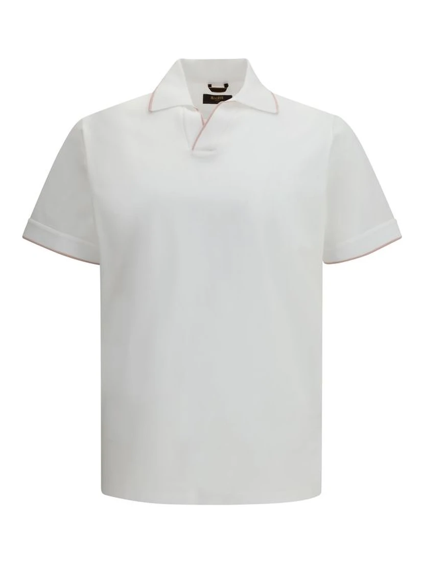 White Cotton Polo Shirt