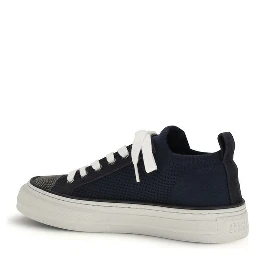 Black Cotton Low Top Sneakers