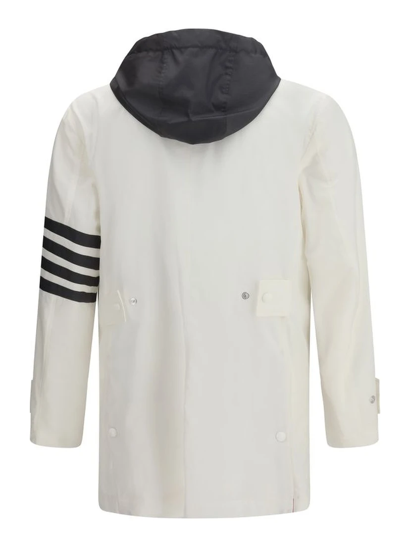 White Polyamide Sweatshirt