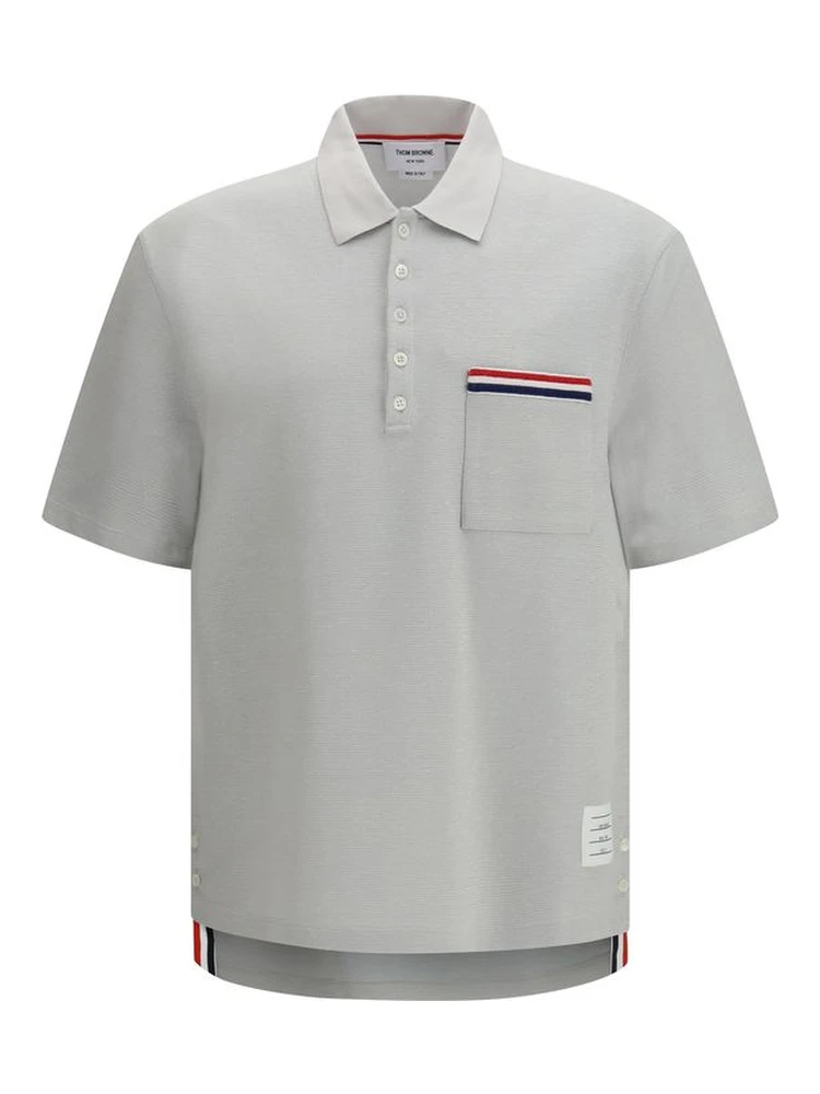 Gray Cotton Polo Shirt