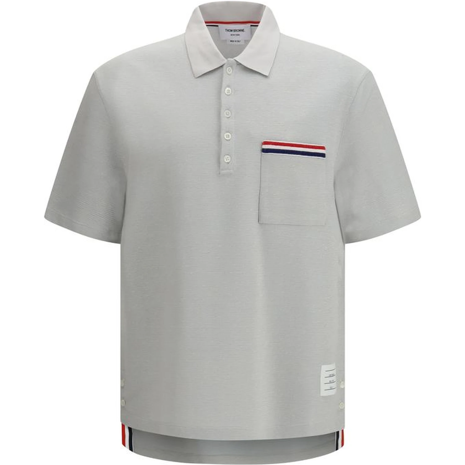 Gray Cotton Polo Shirt