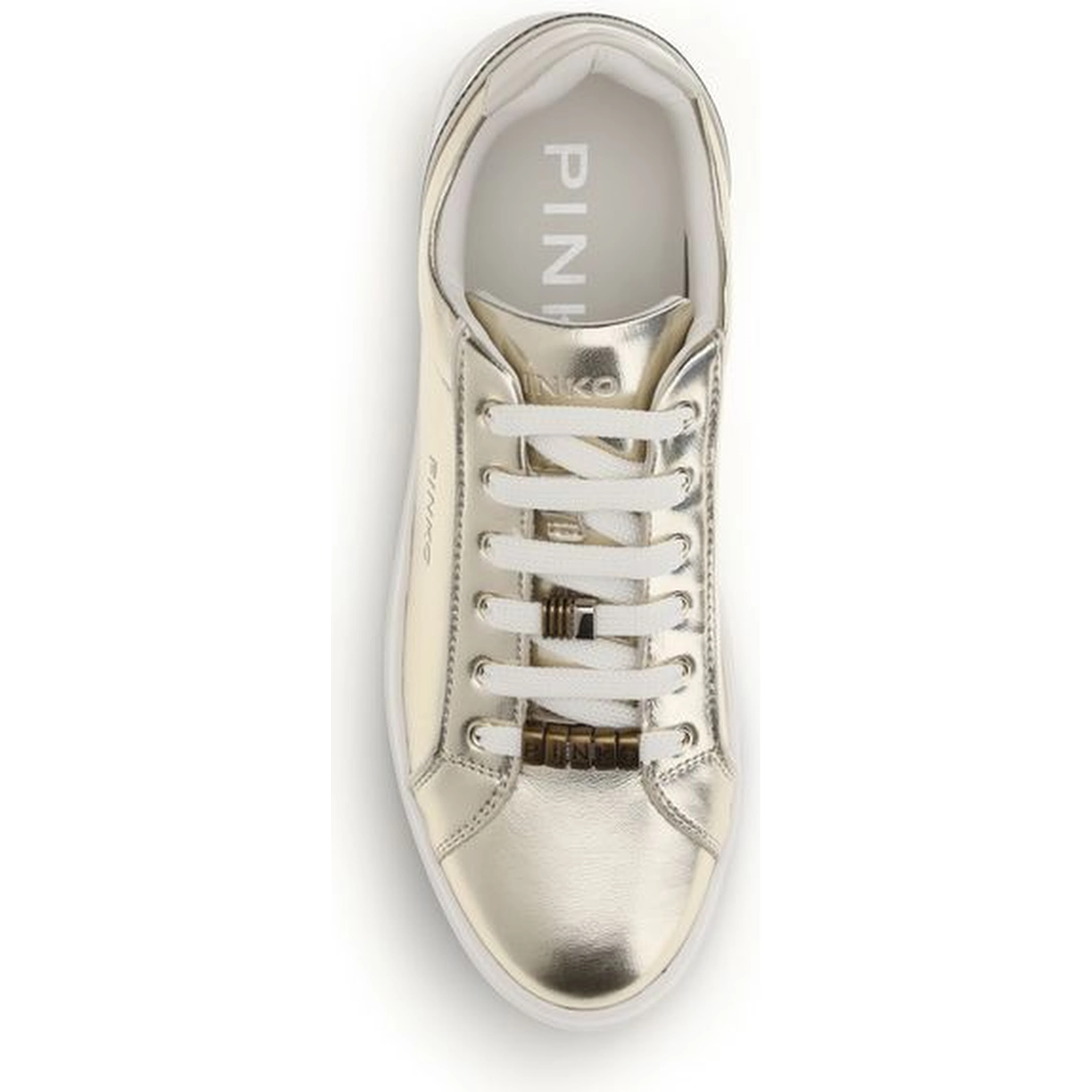 Gold Calf Leather Bos Taurus Platform Sneakers