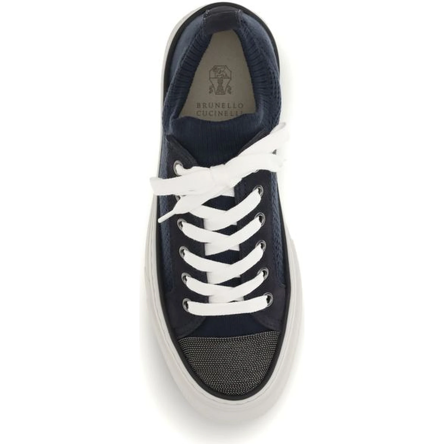 Black Cotton Low Top Sneakers