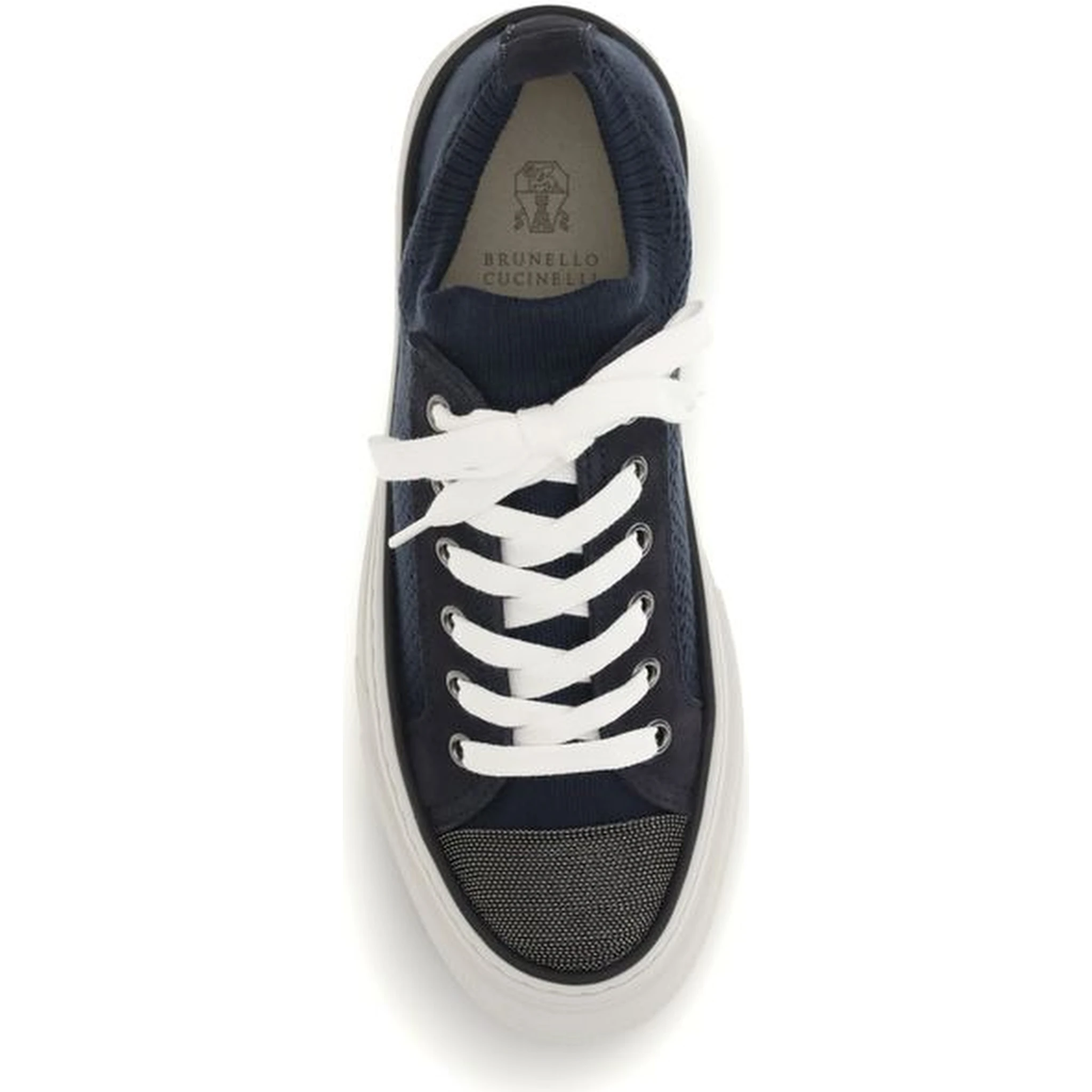 Black Cotton Low Top Sneakers