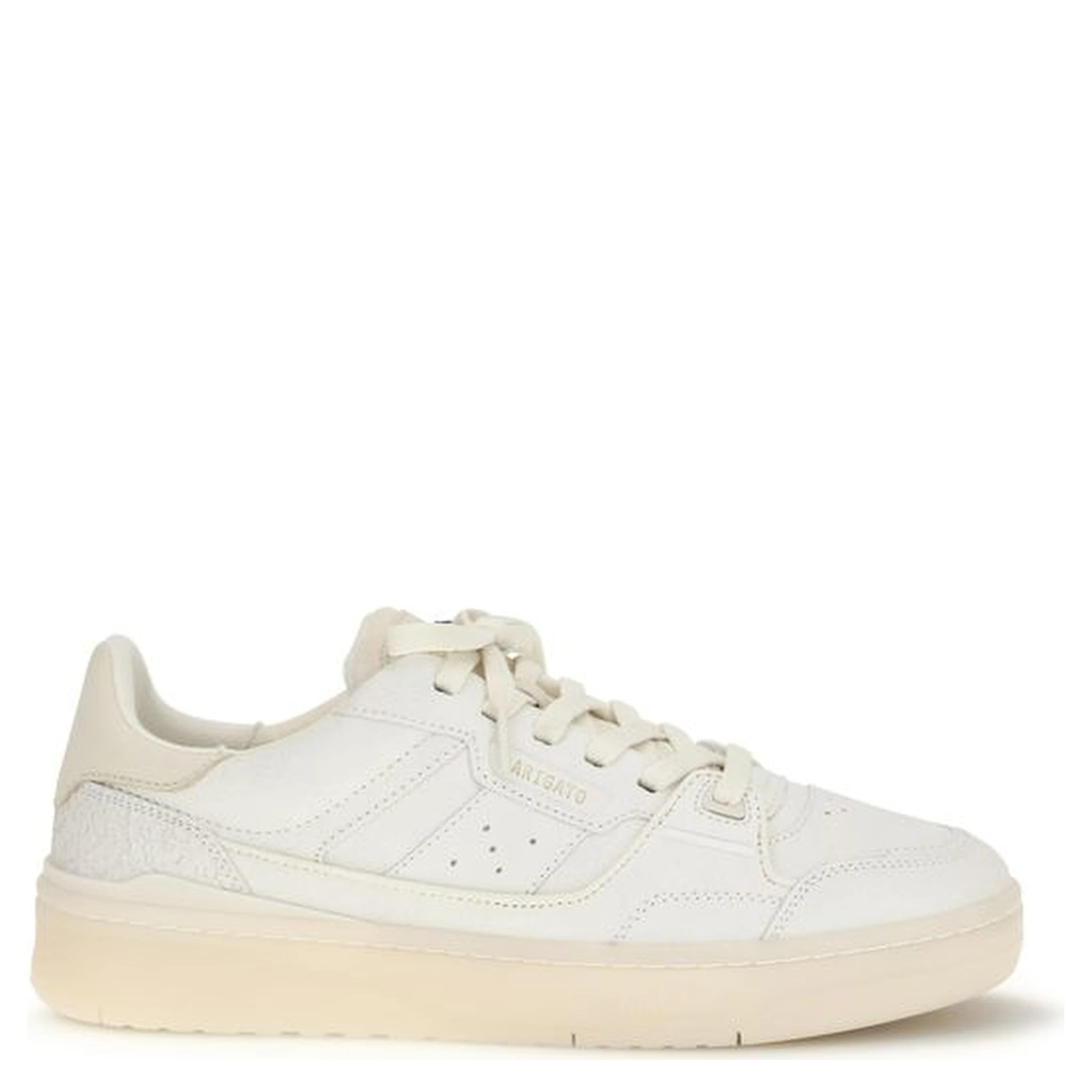 White Calf Leather Bos Taurus Low Top Sneakers