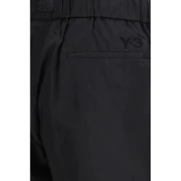 Black Cotton Bermuda Shorts