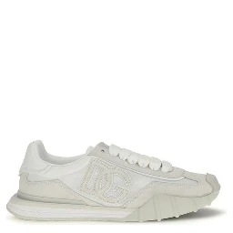 White Calf Leather Bos Taurus Athletic Sneakers