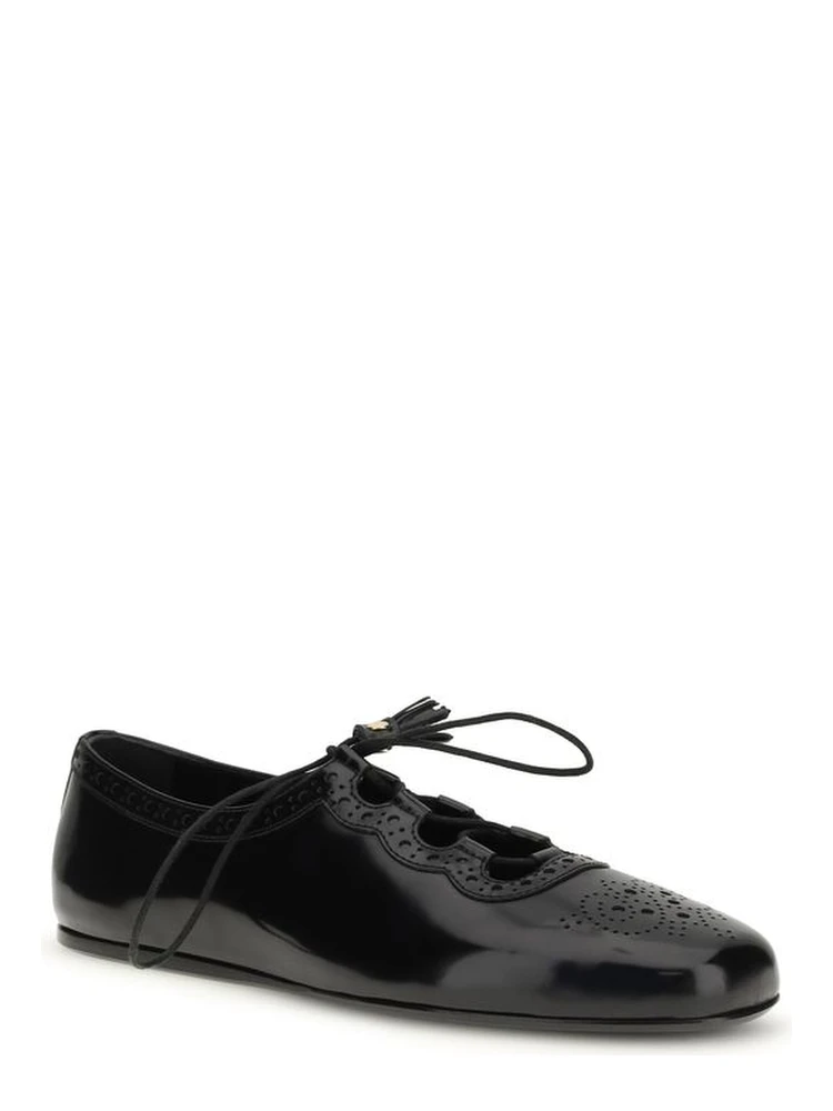 Black Calf Leather Bos Taurus Ballet Flats alternative