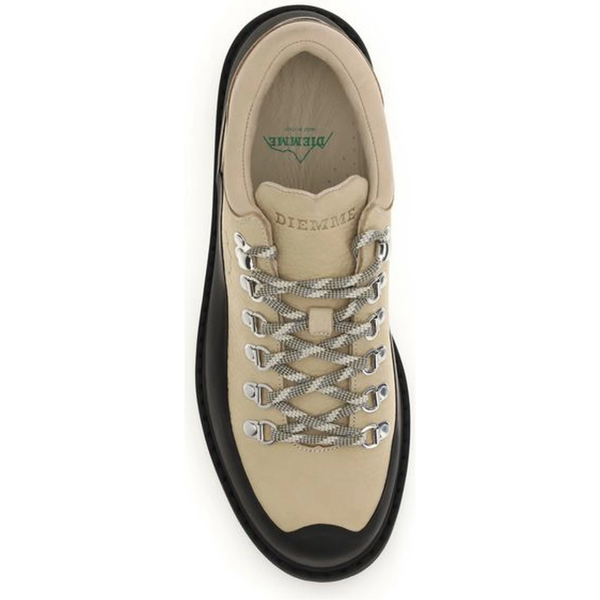 Beige Calf Leather Bos Taurus Lace-Up Boots