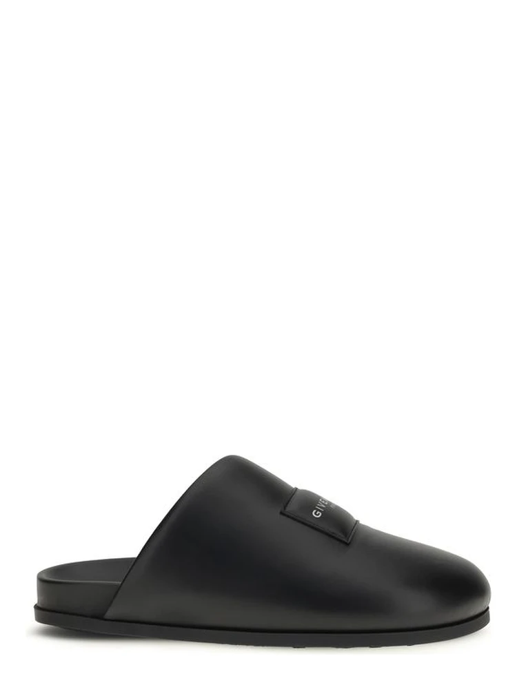 Black Calf Leather Bos Taurus Mules