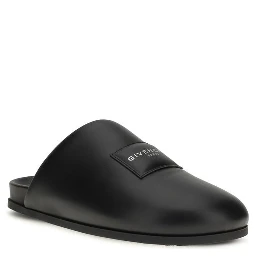 Black Calf Leather Bos Taurus Mules