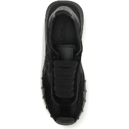 Black Calf Leather Bos Taurus Athletic Sneakers