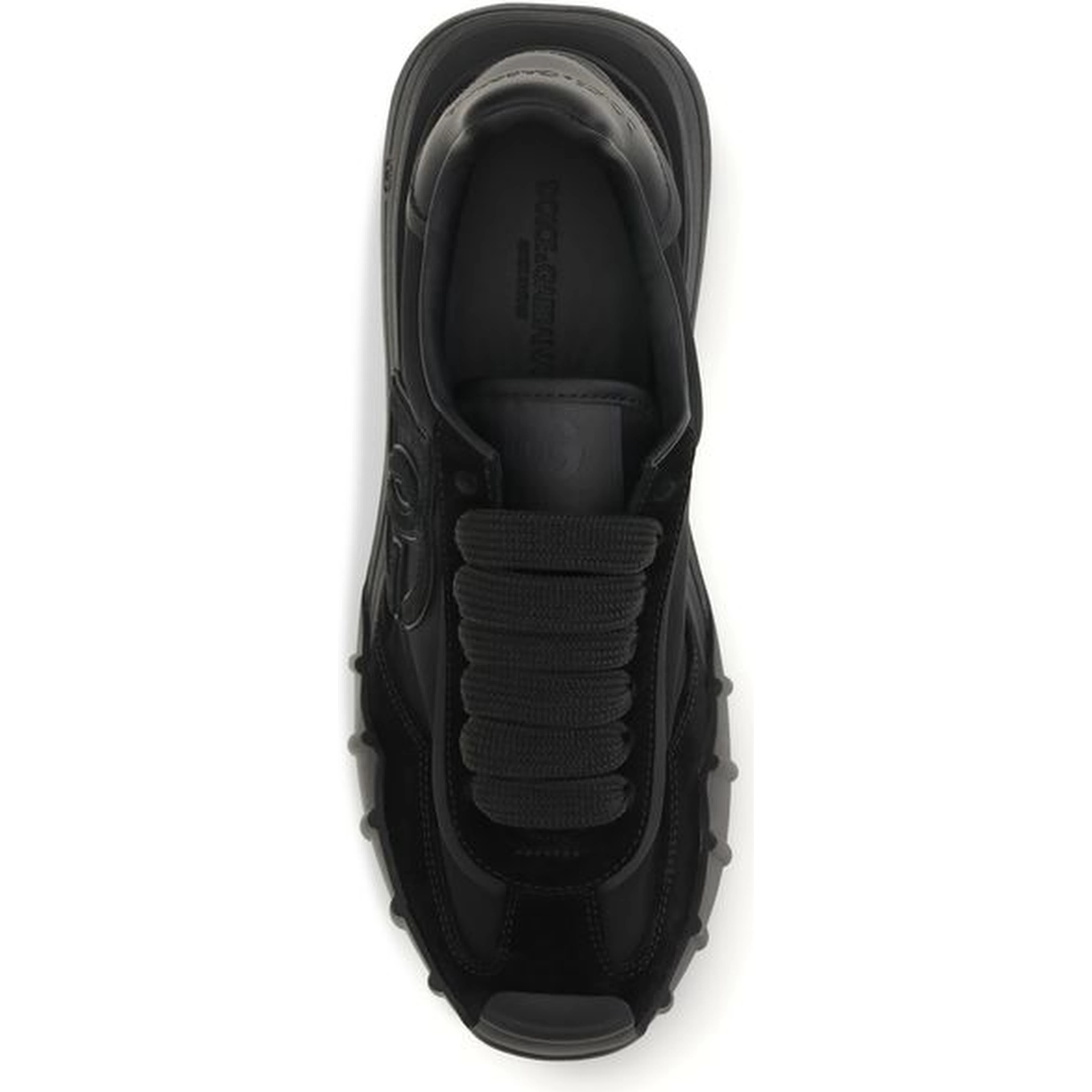 Black Calf Leather Bos Taurus Athletic Sneakers