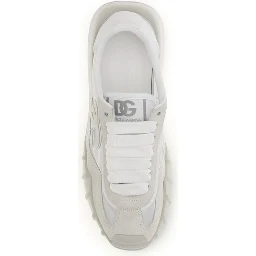 White Calf Leather Bos Taurus Athletic Sneakers