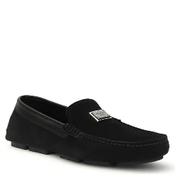 Black Calf Leather Bos Taurus Slip-On Loafers