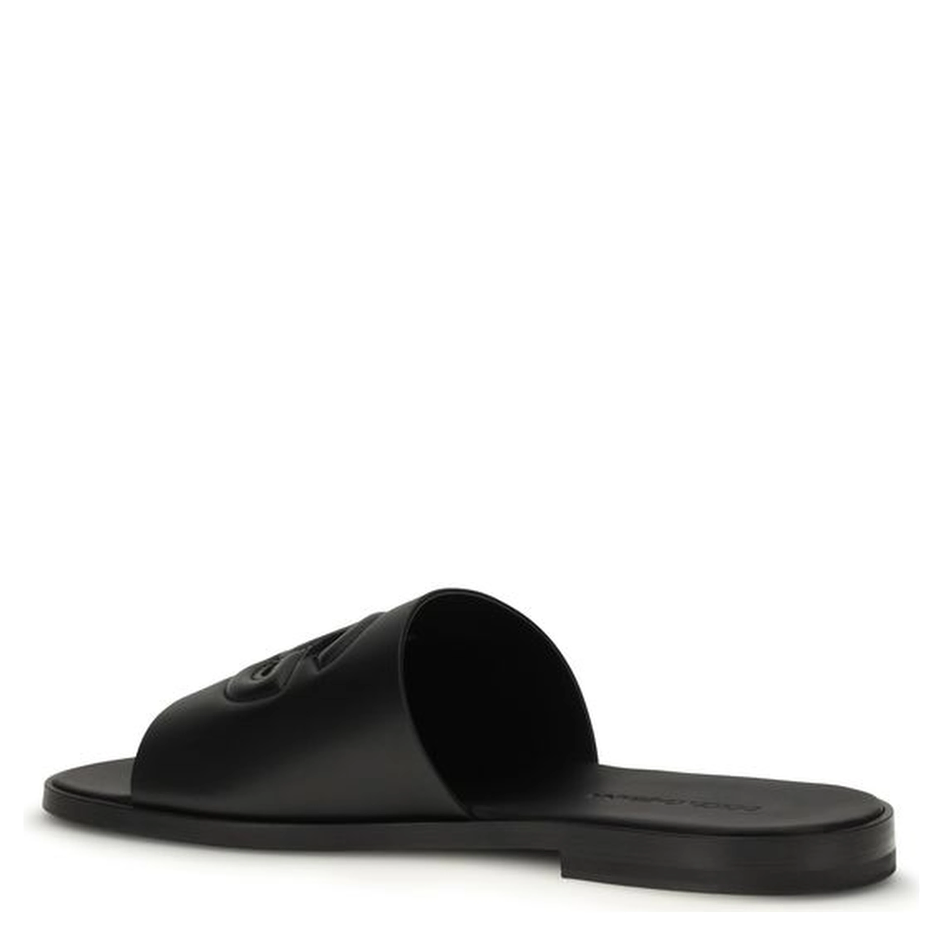 Black Calf Leather Bos Taurus Sandals