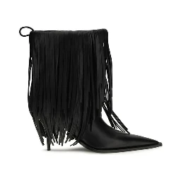 Black Calf Leather Bos Taurus Ankle Boots