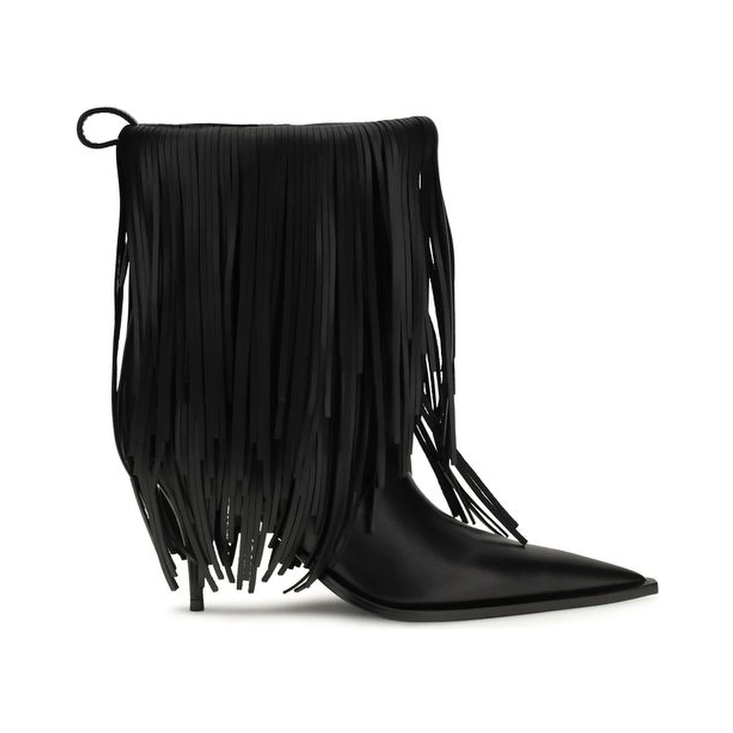 Black Calf Leather Bos Taurus Ankle Boots