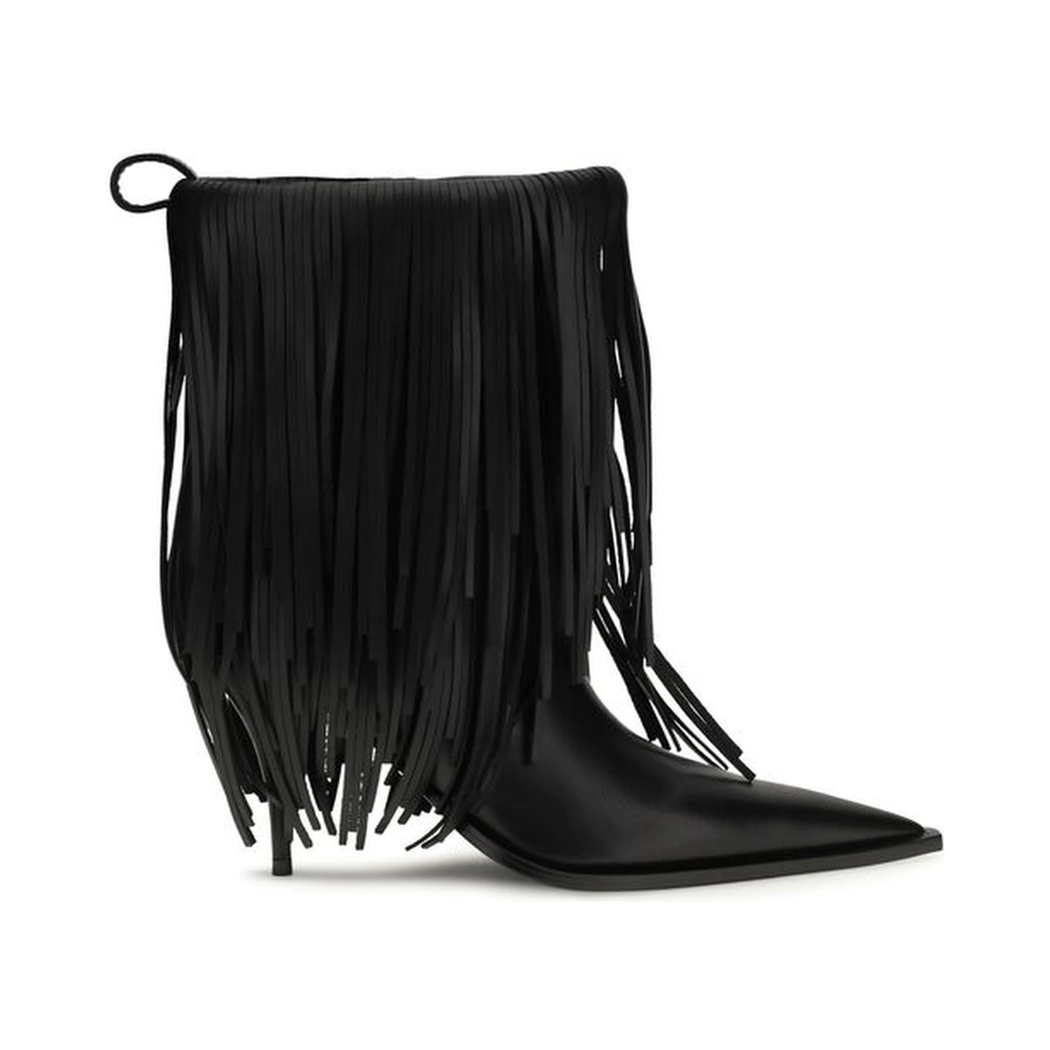 Black Calf Leather Bos Taurus Ankle Boots