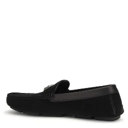 Black Calf Leather Bos Taurus Slip-On Loafers